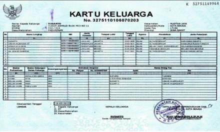 Pastikan anda selalu membawa kartu Identitas baik berupa KK atau Ktp ketika henda mengurus keperluan